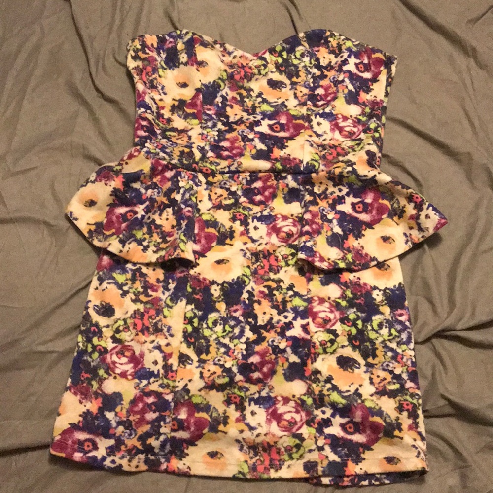 Material girl peplum dress